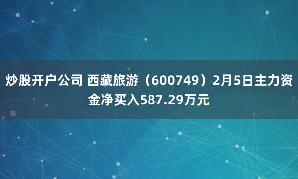 炒股开户公司 西藏旅游（600749）2月5日主力资金净买入587.29万元